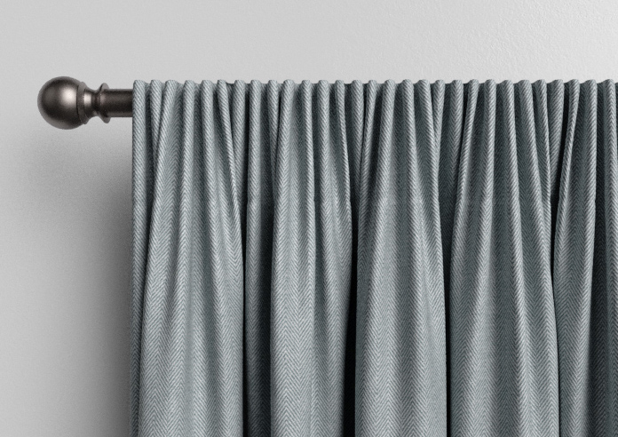 Soft Chevron, Lead Grey - Made to Measure Curtains - Image 9